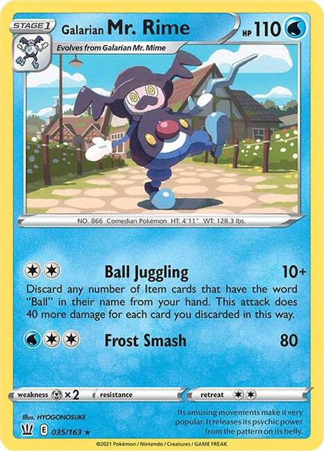 Galarian Mr. Rime 035/163 - Pokemon TCG Battle Styles card