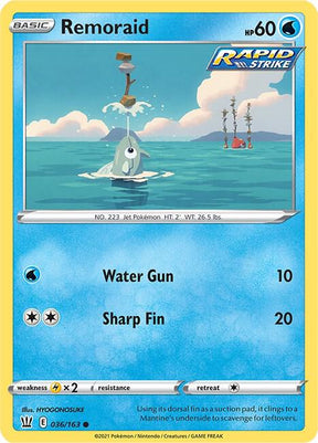 Remoraid 036/163 - Pokemon TCG Battle Styles card