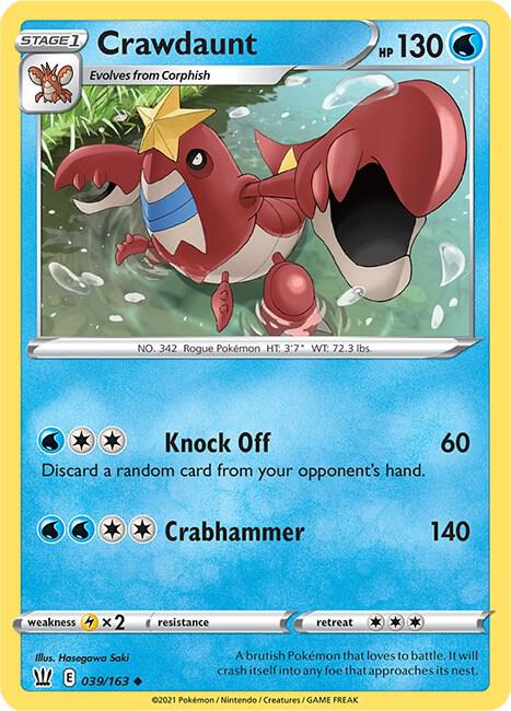 Crawdaunt 039/163 - Pokemon TCG Battle Styles card