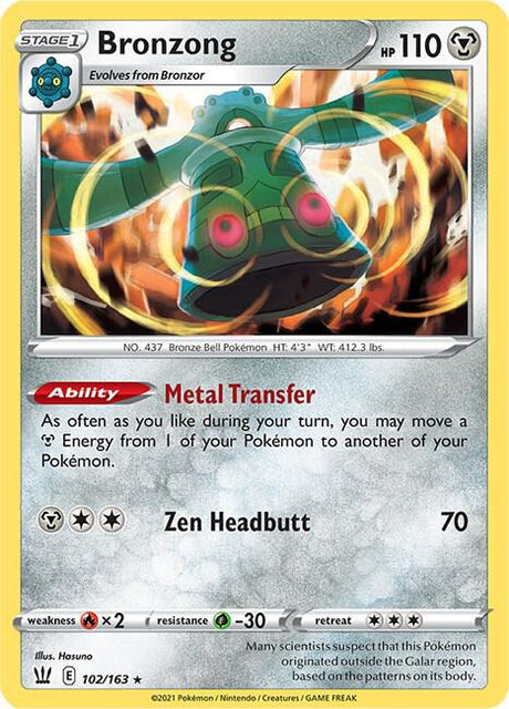 Bronzong 102/163 - Pokemon TCG Battle Styles card