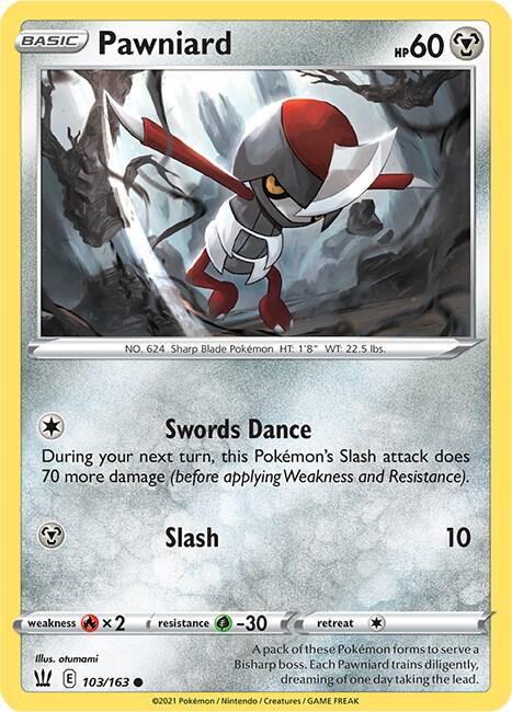 Pawniard 103/163 - Pokemon TCG Battle Styles card