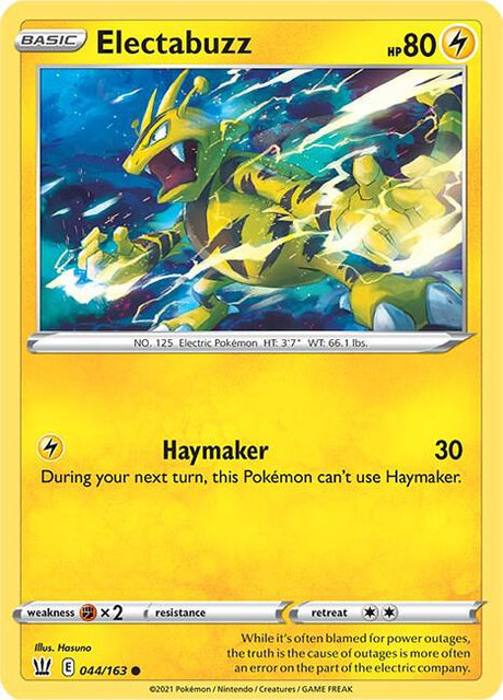 Electabuzz 044/163 - Pokemon TCG Battle Styles card