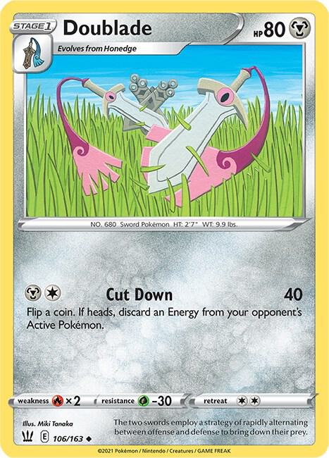 Doublade 106/163 - Pokemon TCG Battle Styles card