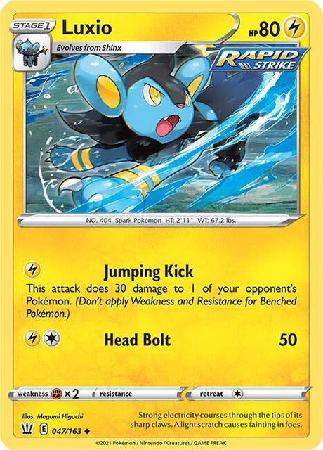 Luxio 047/163 - Pokemon TCG Battle Styles card