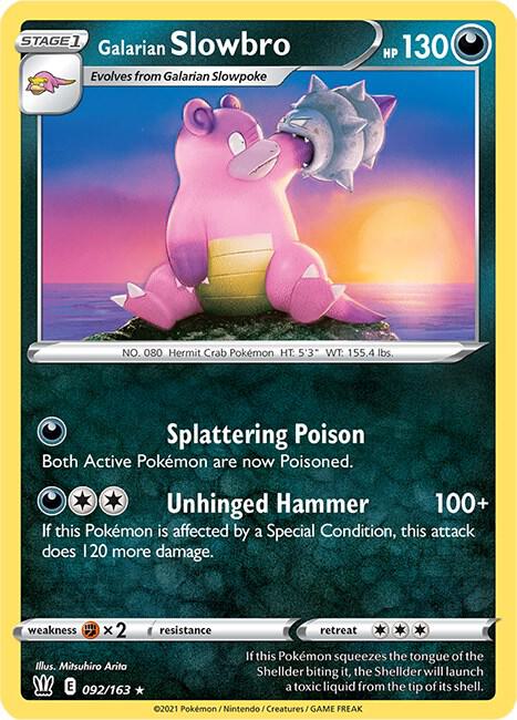Galarian Slowbro 092/163 - Pokemon TCG Battle Styles card