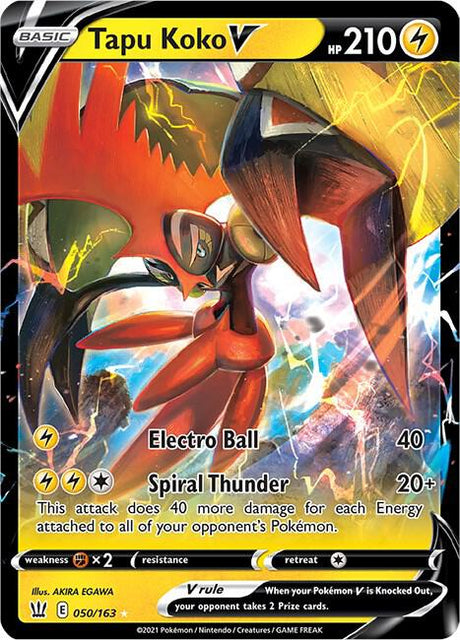 Tapu Koko V 050/163 - Pokemon TCG Battle Styles card