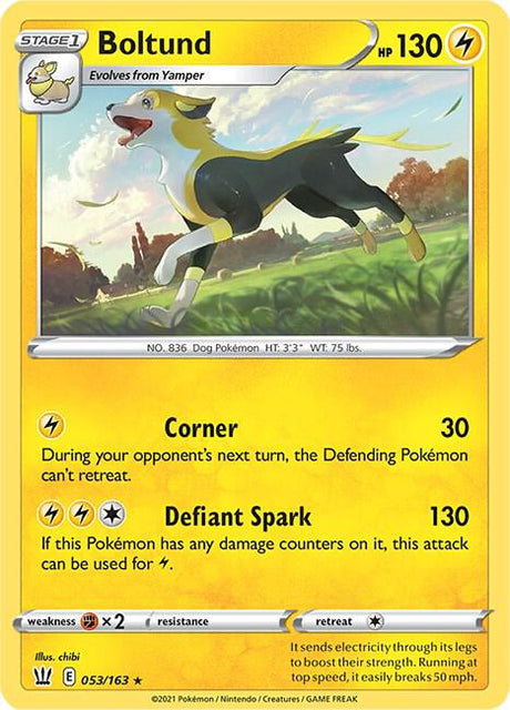 Boltund 053/163 - Pokemon TCG Battle Styles card
