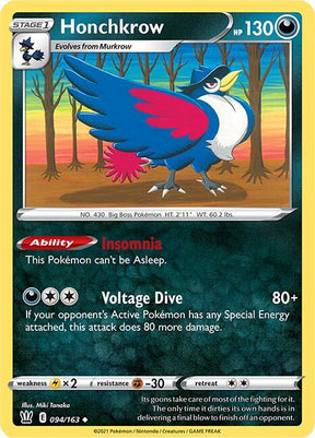 Honchkrow 094/163 - Pokemon TCG Battle Styles card