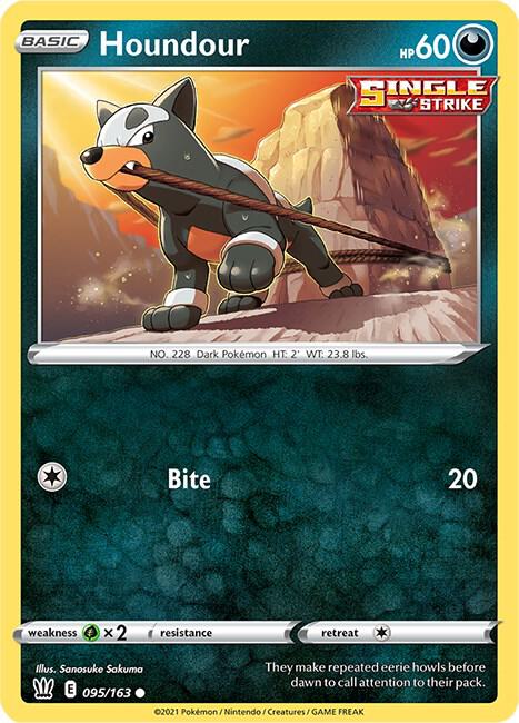 Houndour 095/163 - Pokemon TCG Battle Styles card