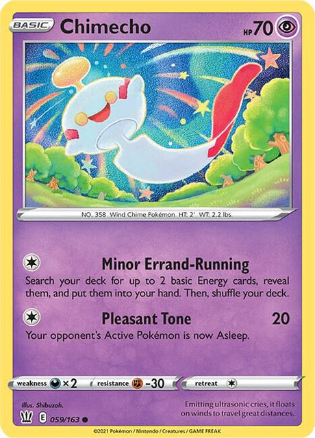 Chimecho 059/163 - Pokemon TCG Battle Styles card