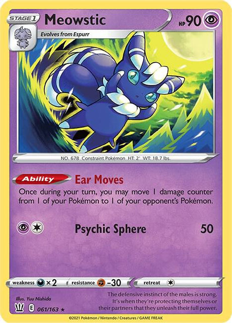 Meowstic 061/163 - Pokemon TCG Battle Styles card