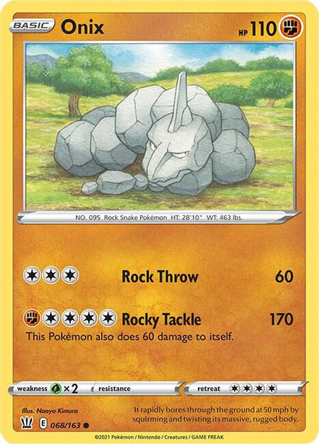Onix 068/163 - Pokemon TCG Battle Styles card