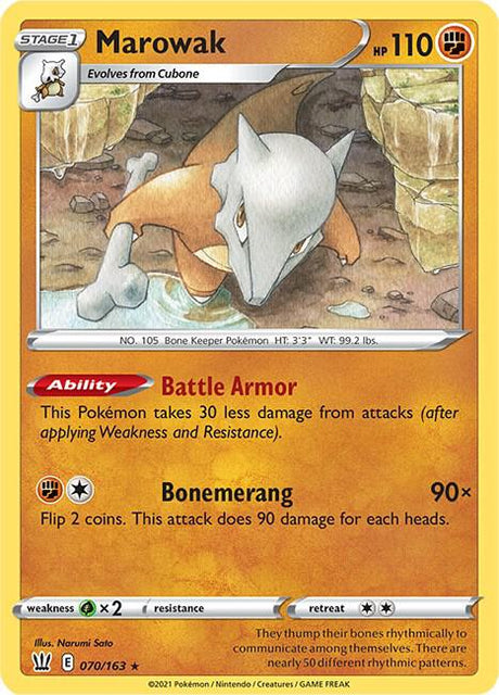 Marowak 070/163 - Pokemon TCG Battle Styles card