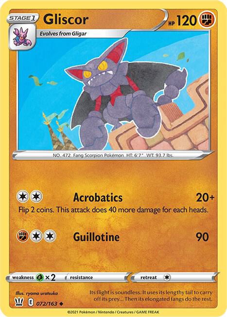 Gliscor 072/163 - Pokemon TCG Battle Styles card