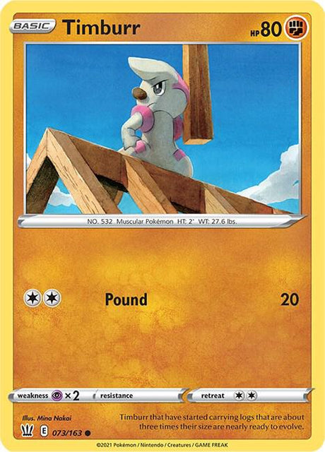 Timburr 073/163 - Pokemon TCG Battle Styles card