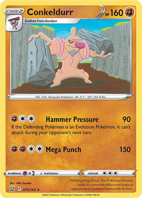 Conkeldurr 075/163 - Pokemon TCG Battle Styles card