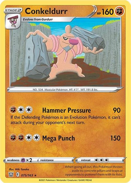 Conkeldurr 075/163 - Pokemon TCG Battle Styles card