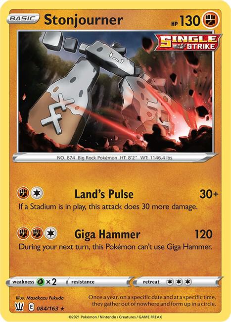 Stonjourner 084/163 - Pokemon TCG Battle Styles card