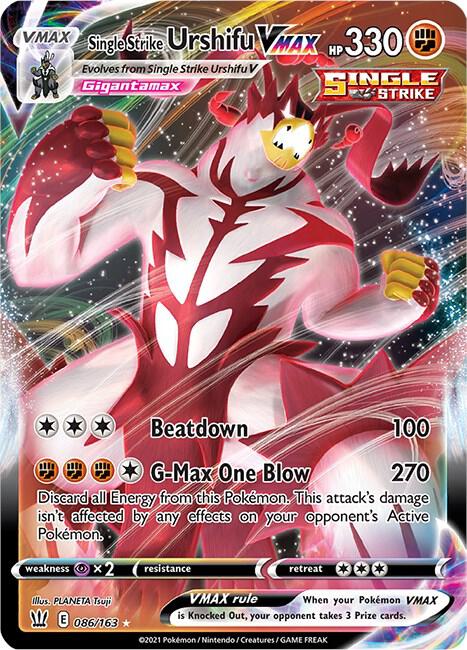 Single Strike Urshifu VMAX 086/163 - Pokemon TCG Battle Styles card