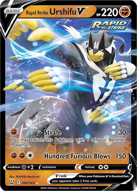 Rapid Strike Urshifu V 087/163 - Pokemon TCG Battle Styles card