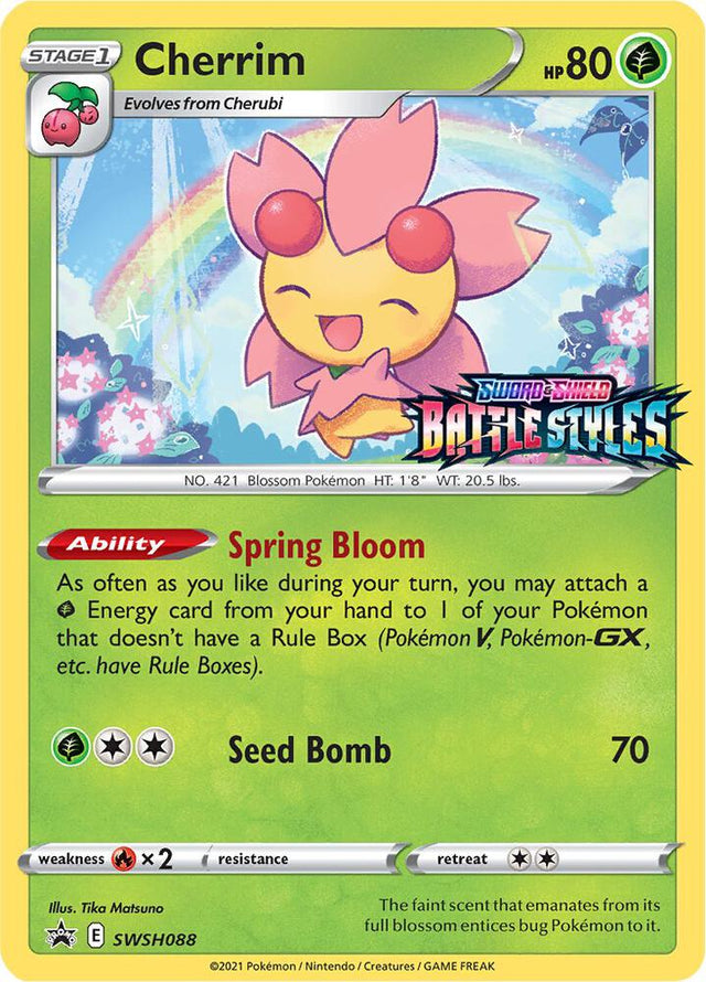 Cherrim (Prerelease) SWSH088, Sword & Shield Promos, Holo, English Pokémon TCG card