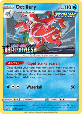 Octillery (Prerelease) SWSH089, Sword & Shield Promos, Holo, English Pokémon TCG card