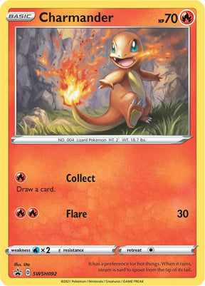 Charmander SWSH092, Sword & Shield Promos, Holo, English Pokémon TCG card