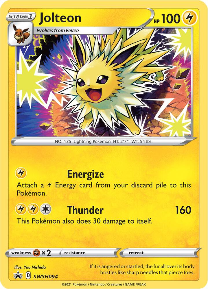 Jolteon SWSH094, Sword & Shield Promos, Holo, English Pokémon TCG card