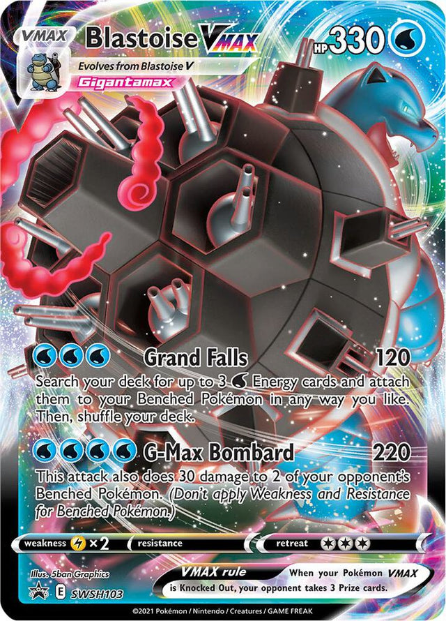 Blastoise VMAX SWSH103, Sword & Shield Promos, Holo, English Pokémon TCG card