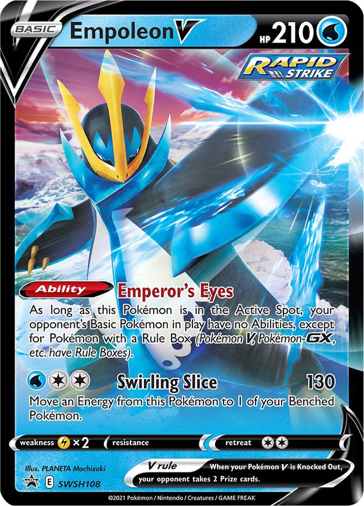 Empoleon V SWSH108, Sword & Shield Promos, Holo, English Pokémon TCG card