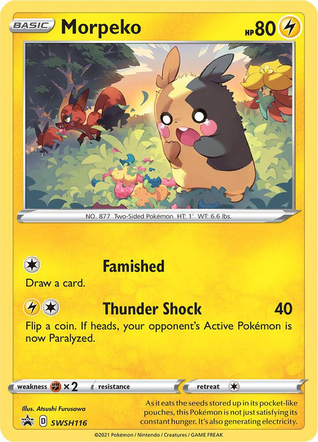 Morpeko SWSH116, Sword & Shield Promos, Holo, English Pokémon TCG card