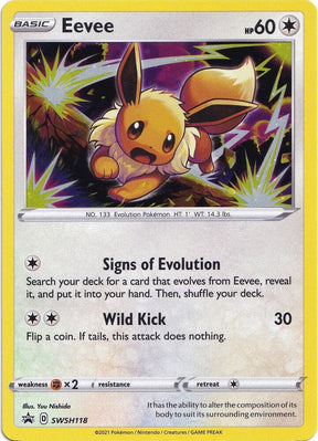 Eevee SWSH118, Sword & Shield Promos, Holo, English Pokémon TCG card