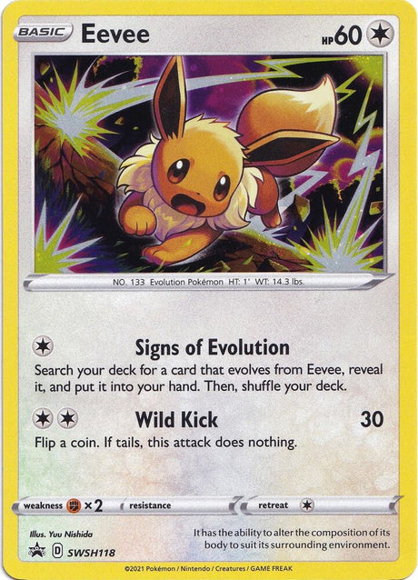 Eevee SWSH118, Sword & Shield Promos, Holo, English Pokémon TCG card
