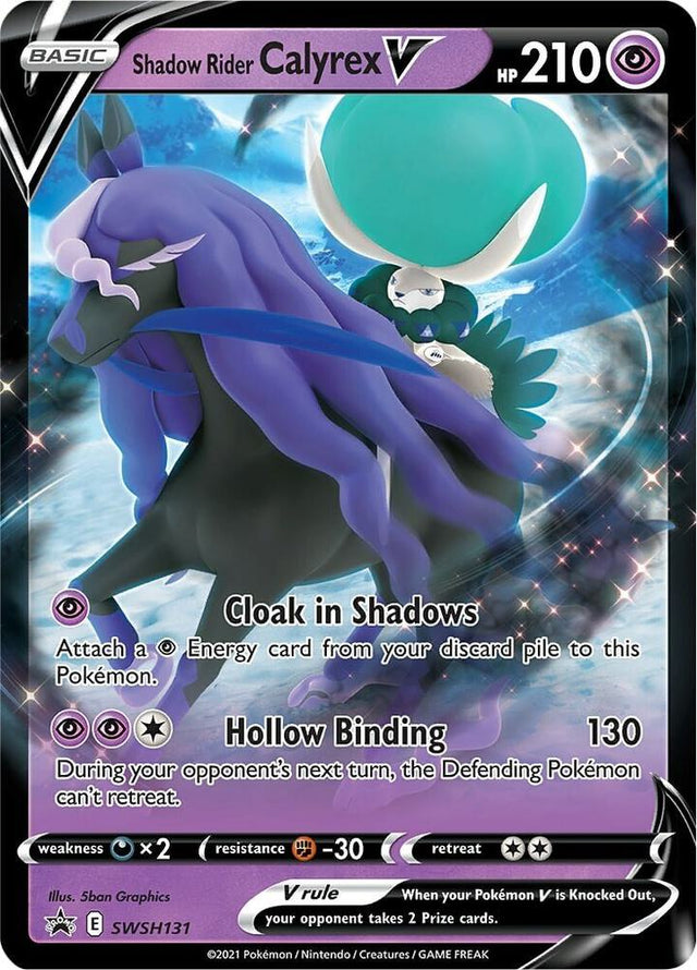 Shadow Rider Calyrex V SWSH131, Sword & Shield Promos, Holo, English Pokémon TCG card