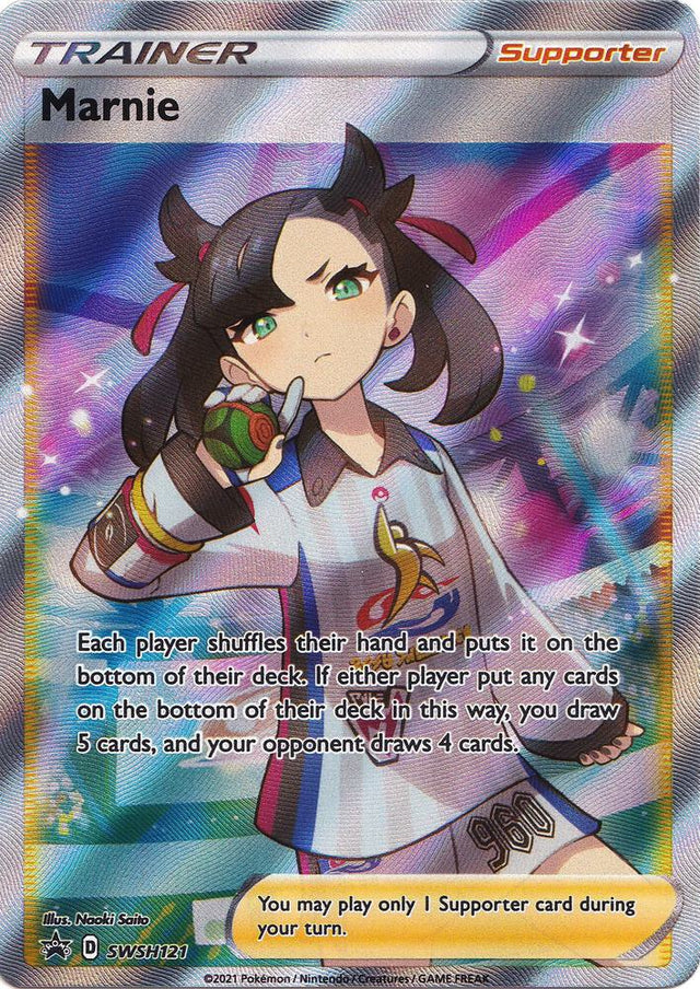 Marnie SWSH121, Sword & Shield Promos, Holo, English Pokémon TCG card