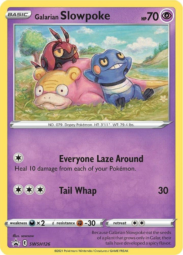 Galarian Slowpoke SWSH126, Sword & Shield Promos, Holo, English Pokémon TCG card