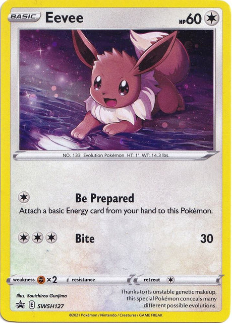 Eevee SWSH127, Sword & Shield Promos, Holo, English Pokémon TCG card