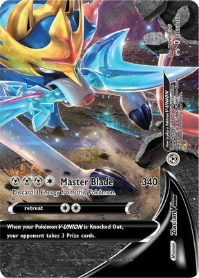 Zacian V-UNION SWSH166, Sword & Shield Promos, Holo, English Pokémon TCG card