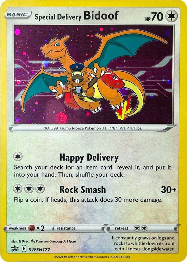 Special Delivery Bidoof SWSH177, Sword & Shield Promos, Holo, English Pokémon TCG card