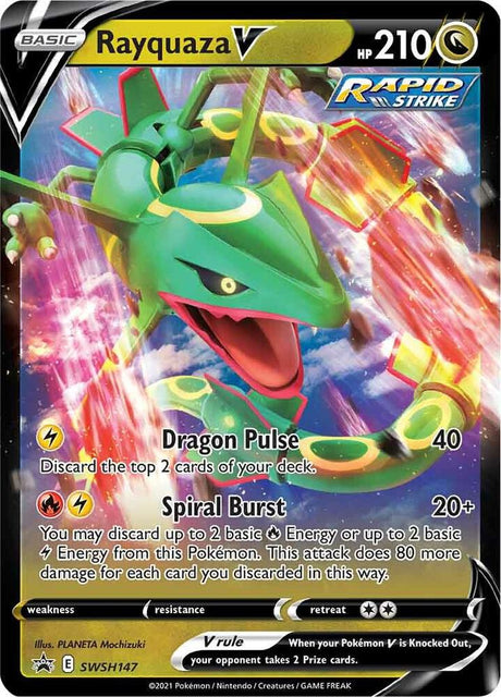 Rayquaza V SWSH147, Sword & Shield Promos, Holo, English Pokémon TCG card