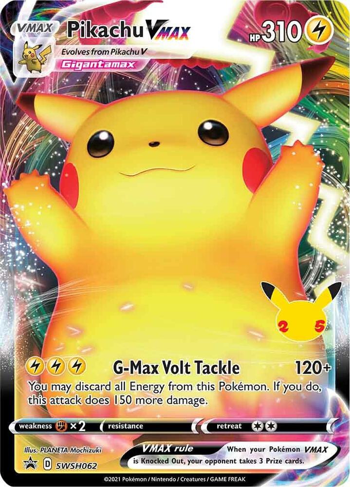 Pikachu VMAX SWSH062, Sword & Shield Promos, Holo, English Pokémon TCG card
