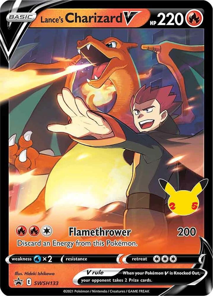 Lance's Charizard V SWSH133, Sword & Shield Promos, Holo, English Pokémon TCG card