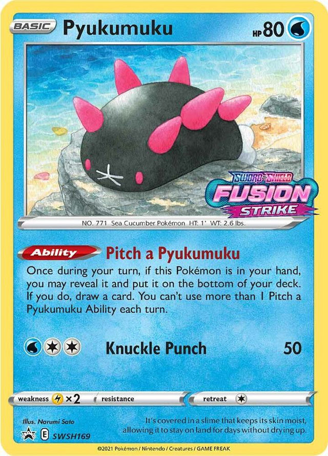 Pyukumuku (Prerelease) SWSH169, Sword & Shield Promos, Holo, English Pokémon TCG card