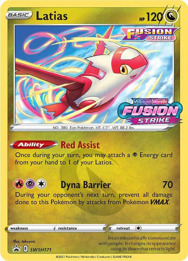 Latias (Prerelease) SWSH171, Sword & Shield Promos, Holo, English Pokémon TCG card