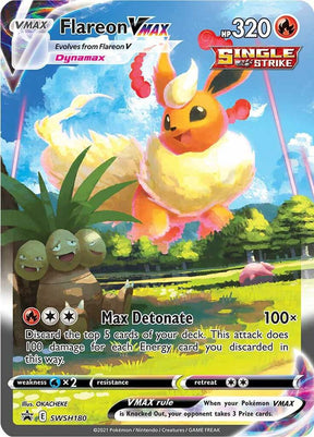 Flareon VMAX SWSH180, Sword & Shield Promos, Holo, English Pokémon TCG card