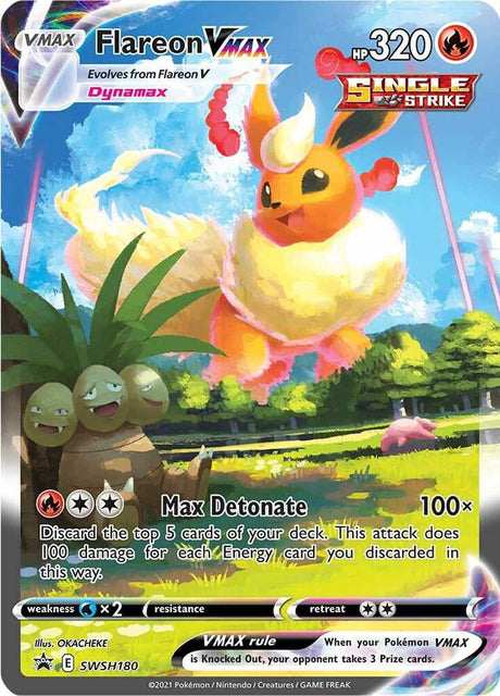 Flareon VMAX SWSH180, Sword & Shield Promos, Holo, English Pokémon TCG card
