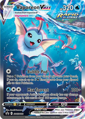 Vaporeon VMAX SWSH182, Sword & Shield Promos, Holo, English Pokémon TCG card