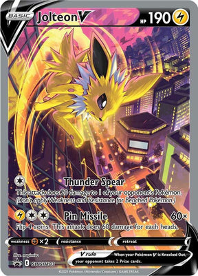 Jolteon V SWSH183, Sword & Shield Promos, Holo, English Pokémon TCG card