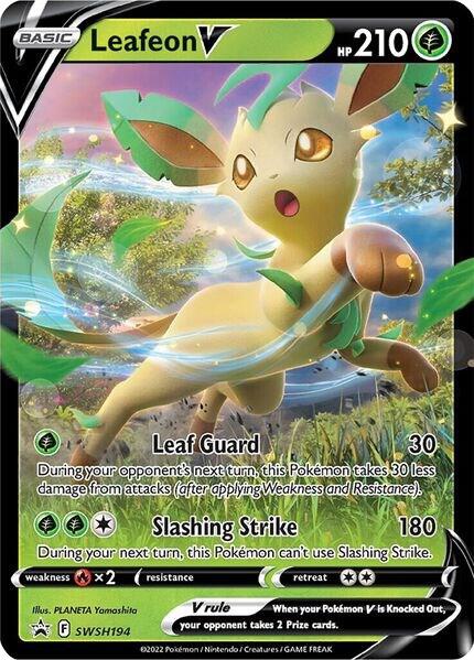Leafeon V SWSH194, Sword & Shield Promos, Holo, English Pokémon TCG card