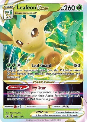 Leafeon VSTAR SWSH195, Sword & Shield Promos, Holo, English Pokémon TCG card